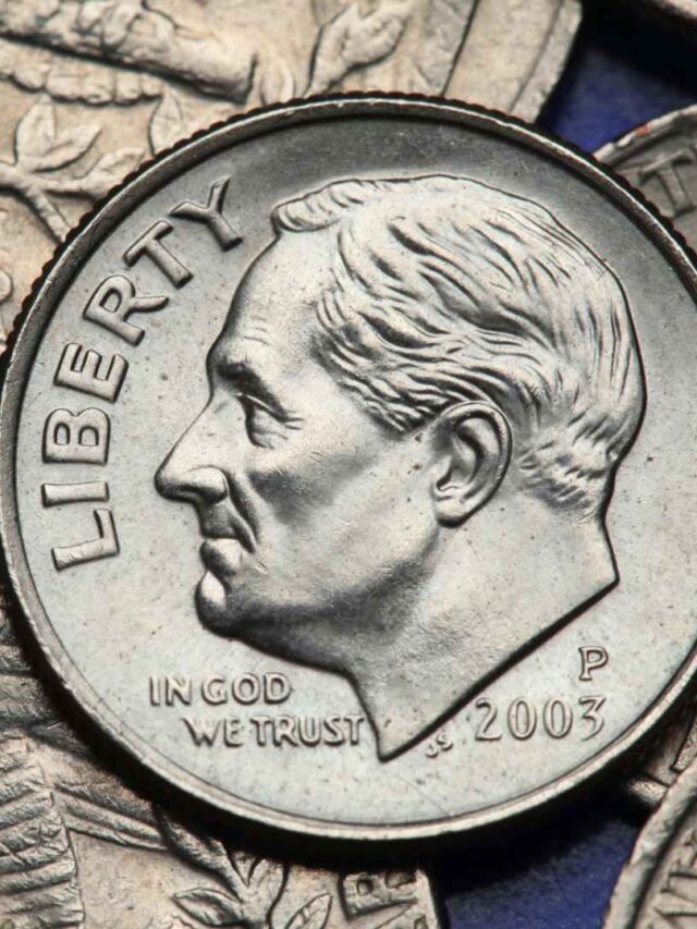 Coins of USA. US dime. Franklin D. Roosevelt